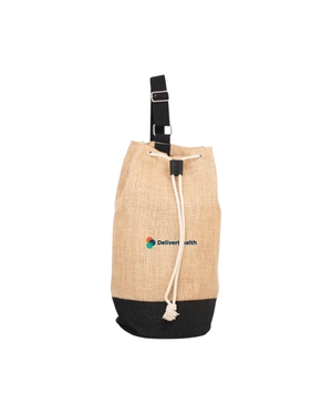 Oblique Banyan Drawstring Jute Bag